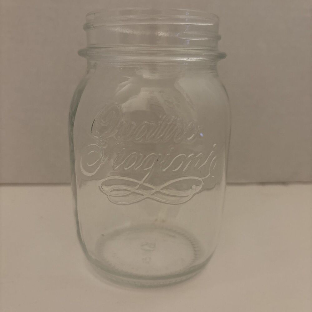 Bormioli Rocco Quattro Stagioni Wide Mouth Canning Jar NO LID Floral/Grapevine